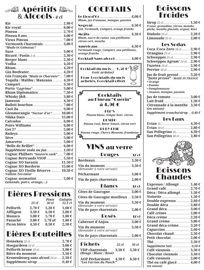 Restaurant Le Lion d'Or - Boisson